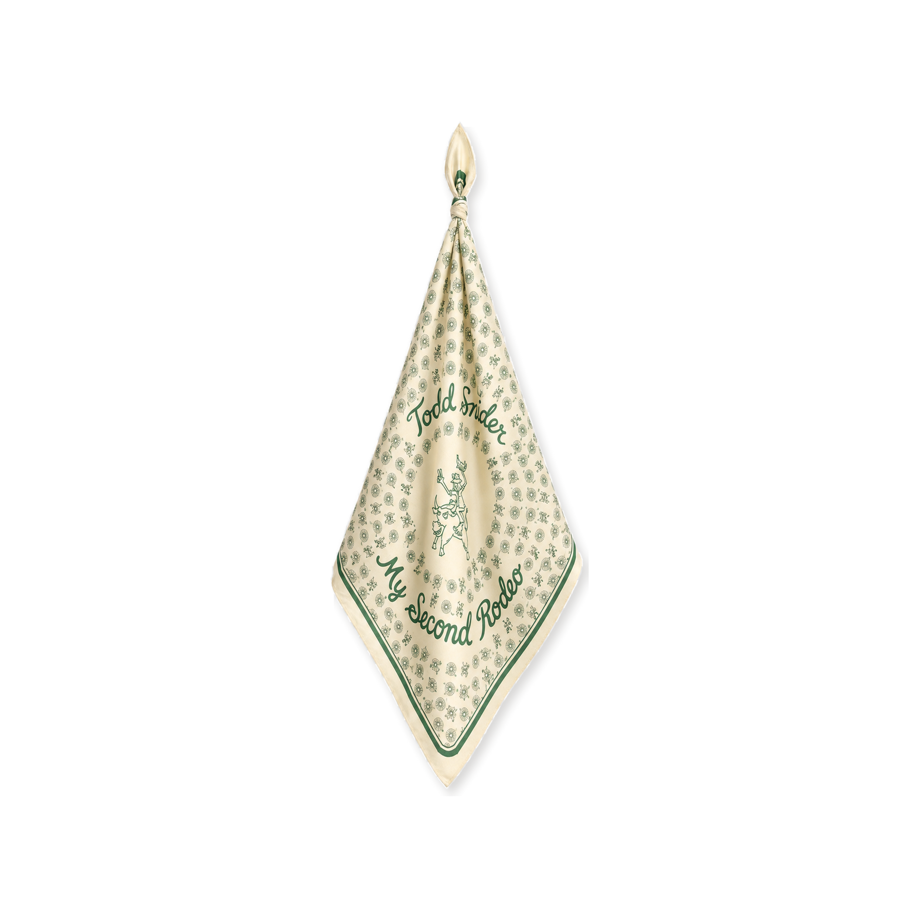 My Second Rodeo bandana, knotted