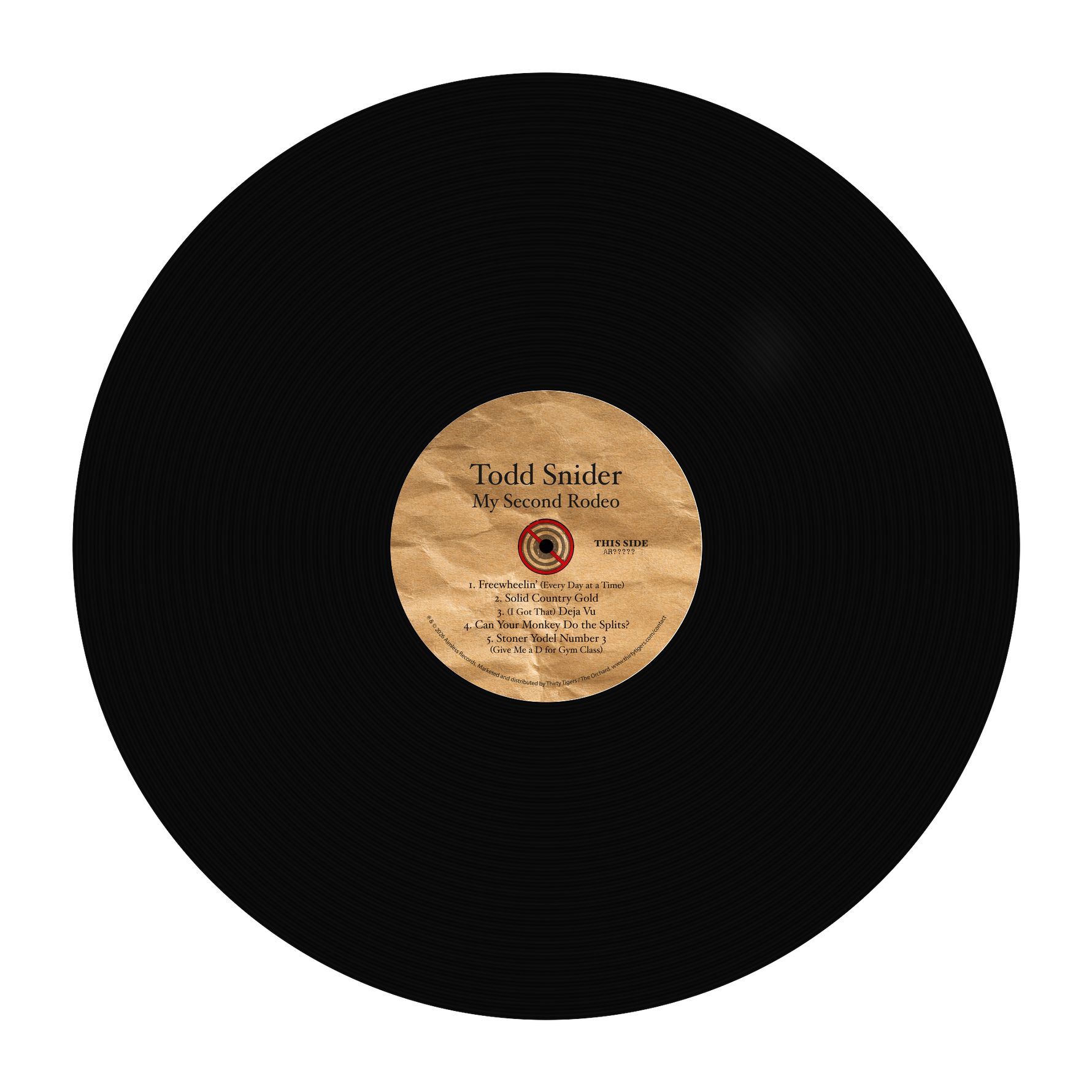 My Second Rodeo black vinyl disc with label