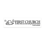 First Church bumper sticker