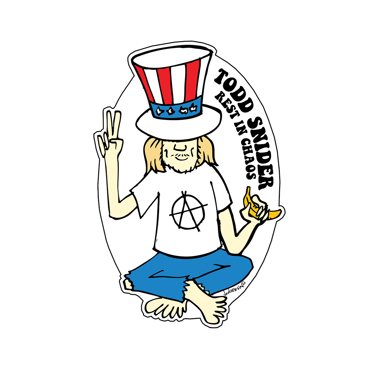 "Rest In Chaos" Oval Magnet