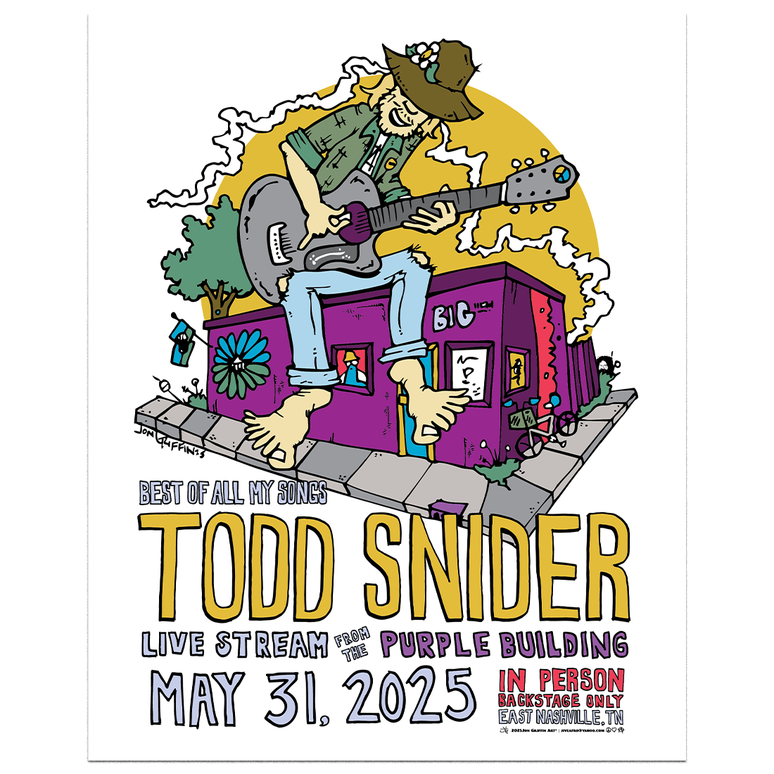 Best of All My Songs Purple Building 2025 LE Poster