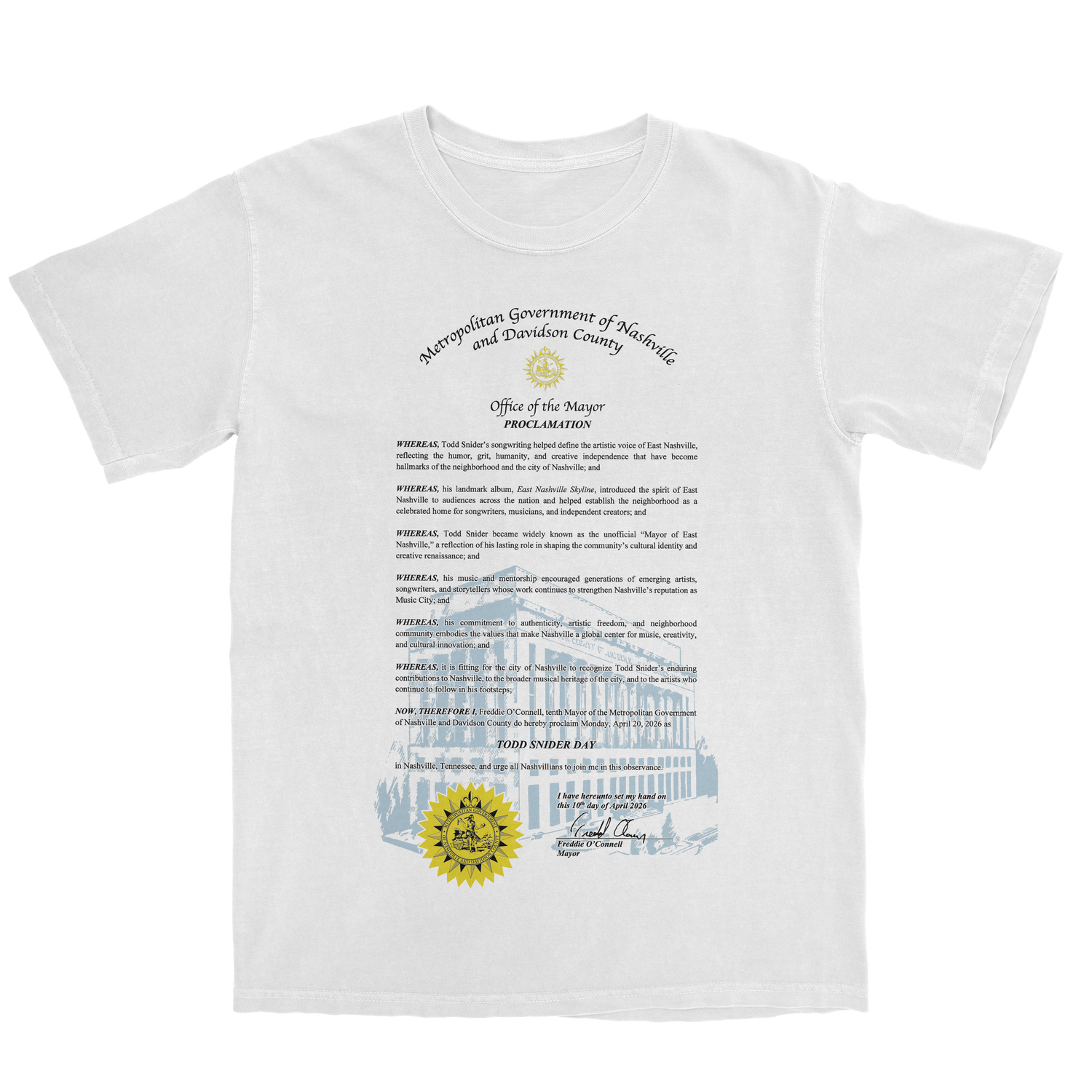Official 420 Todd Snider Day Shirt