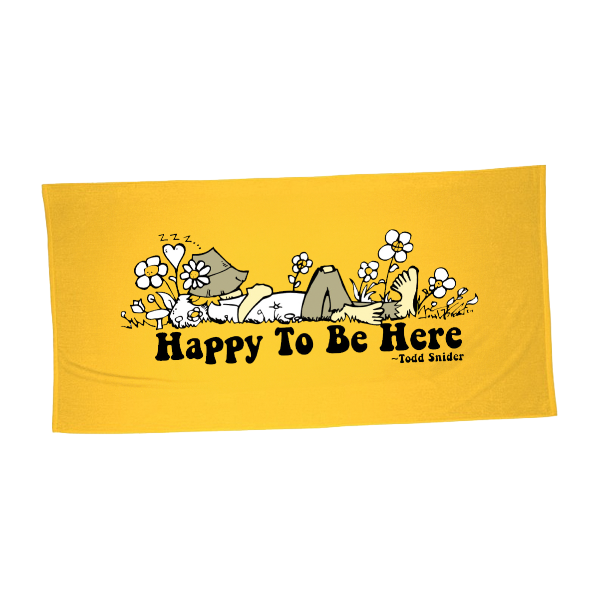 "Happy To Be Here" Beach Towel