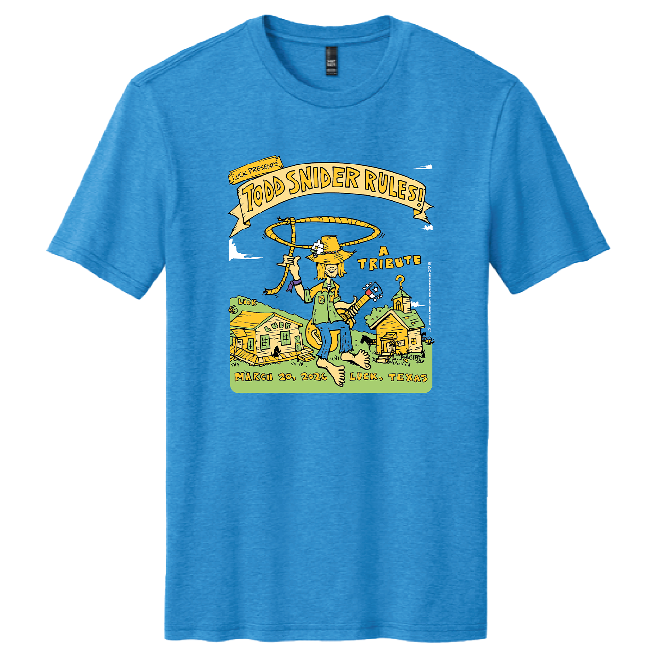 Todd Snider Rules! Luck, TX Festival Shirt