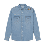 My Second Rodeo embroidered denim western shirt
